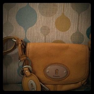 Mustard yellow never work small Fossil crossbody
